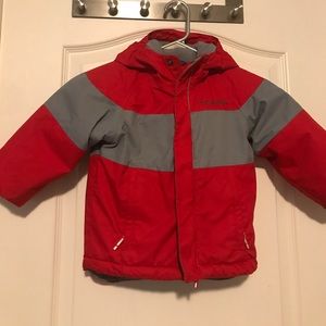 Columbia Red and Gray Winter Coat